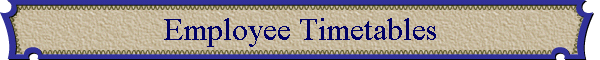 Employee Timetables